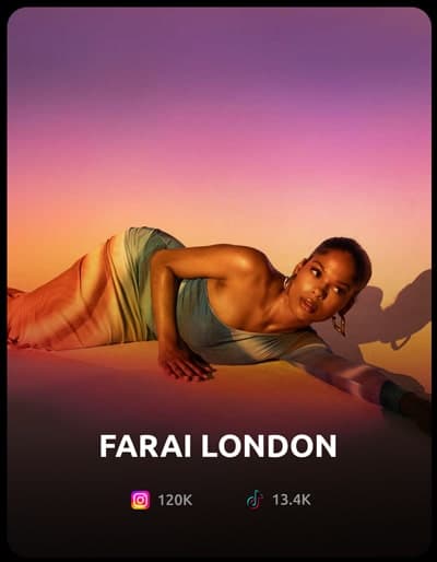 Farai London creative produced by August Marketing